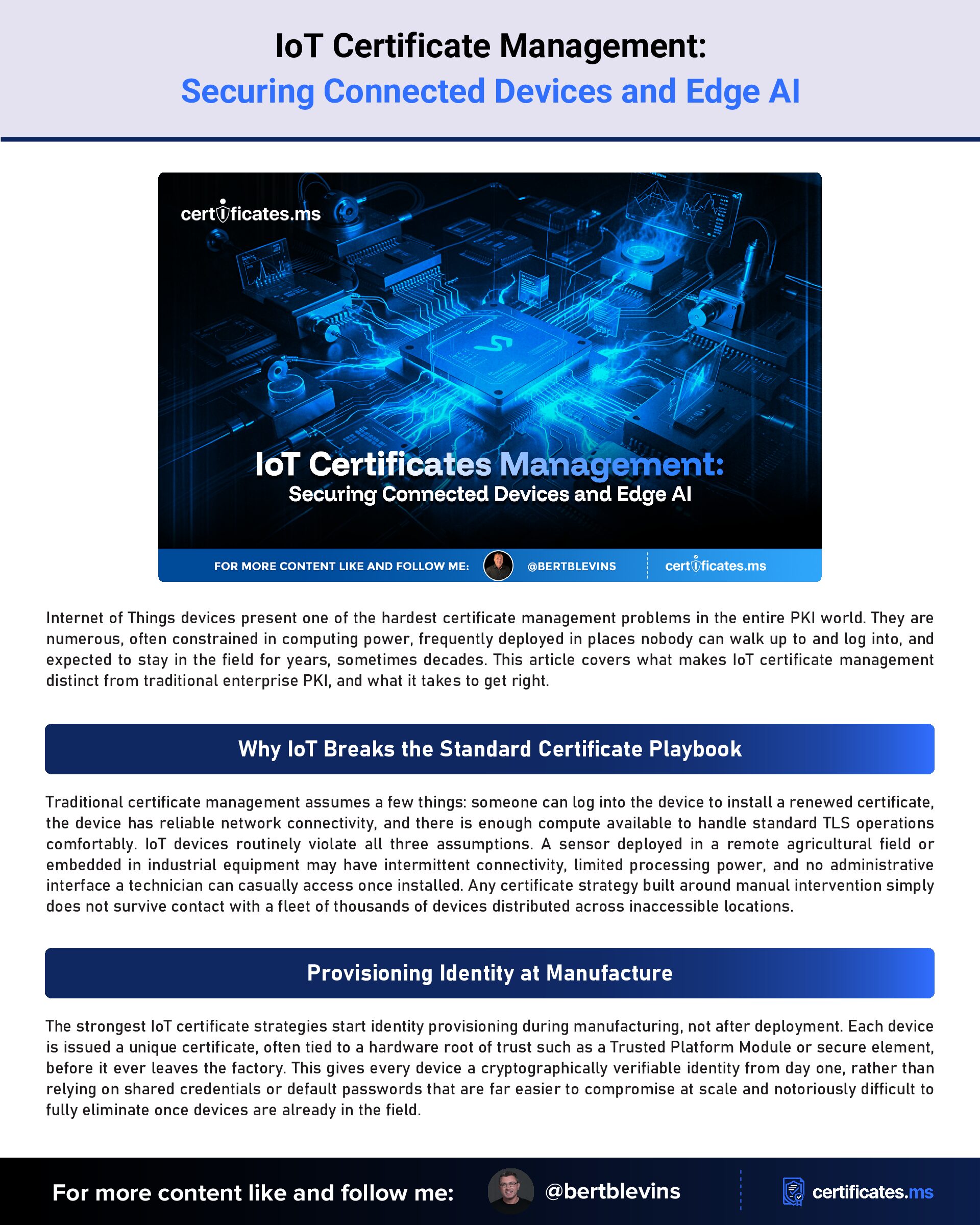 IoT Certificate Management: Securing Connected Devices and Edge AI