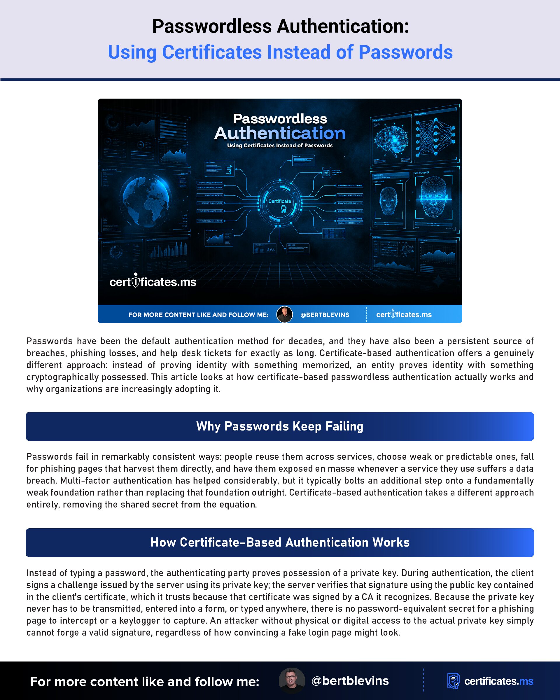 Passwordless Authentication: Using Certificates Instead of Passwords
