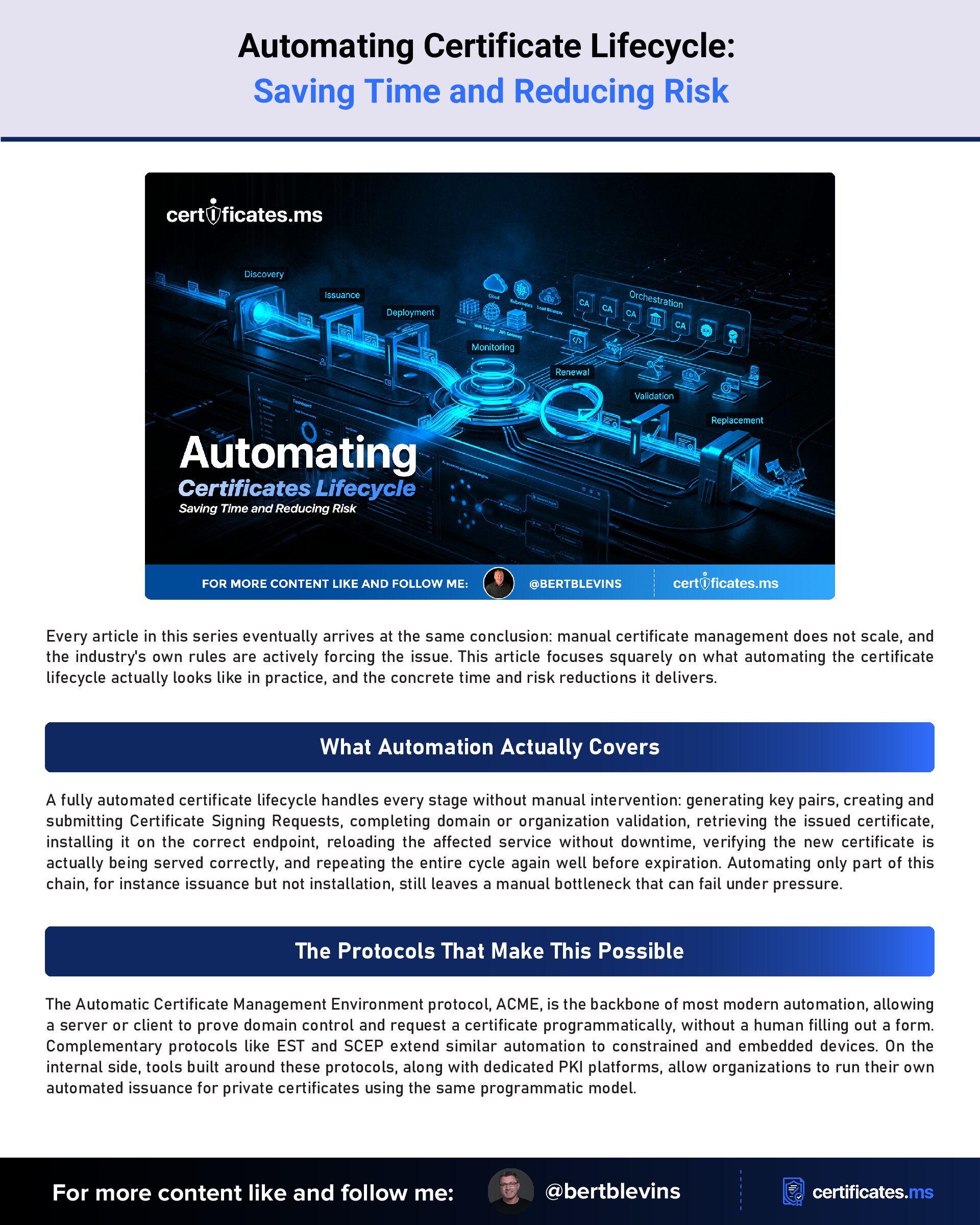 Automating Certificate Lifecycle: Saving Time and Reducing Risk