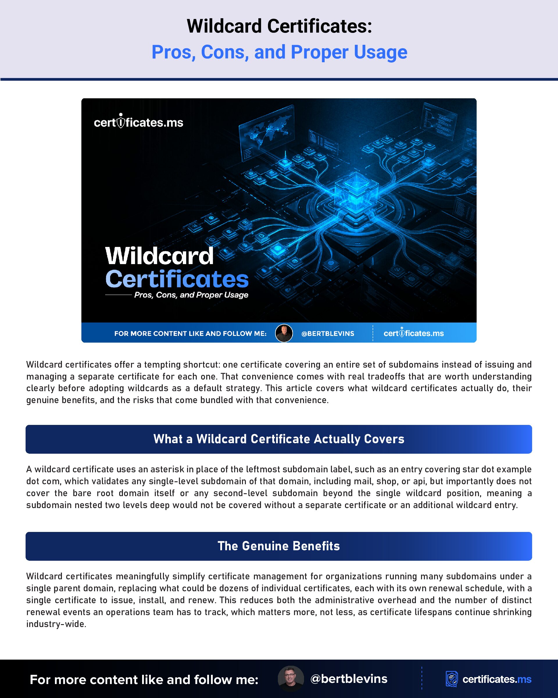 Wildcard Certificates: Pros, Cons, and Proper Usage