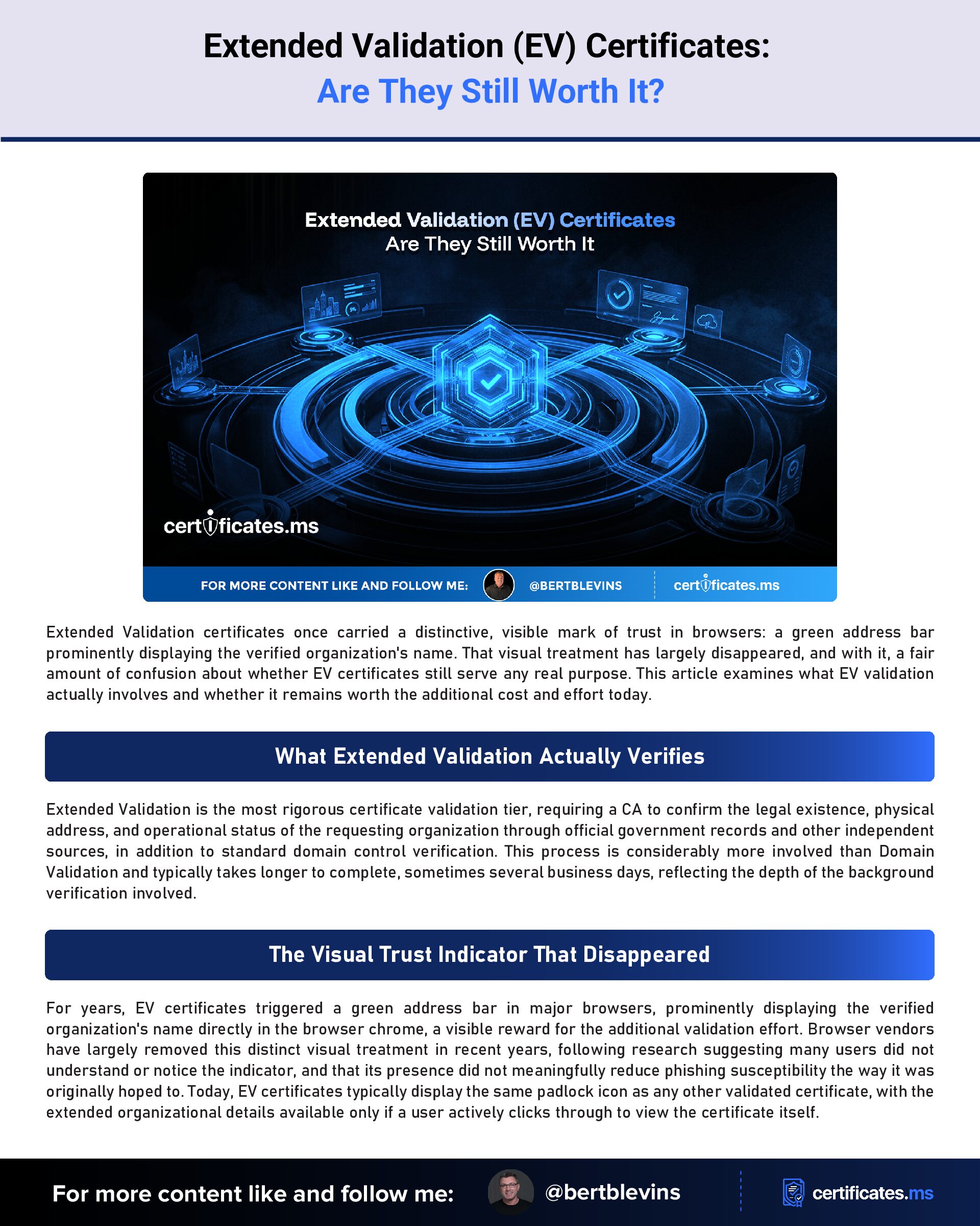 Extended Validation (EV) Certificates: Are They Still Worth It