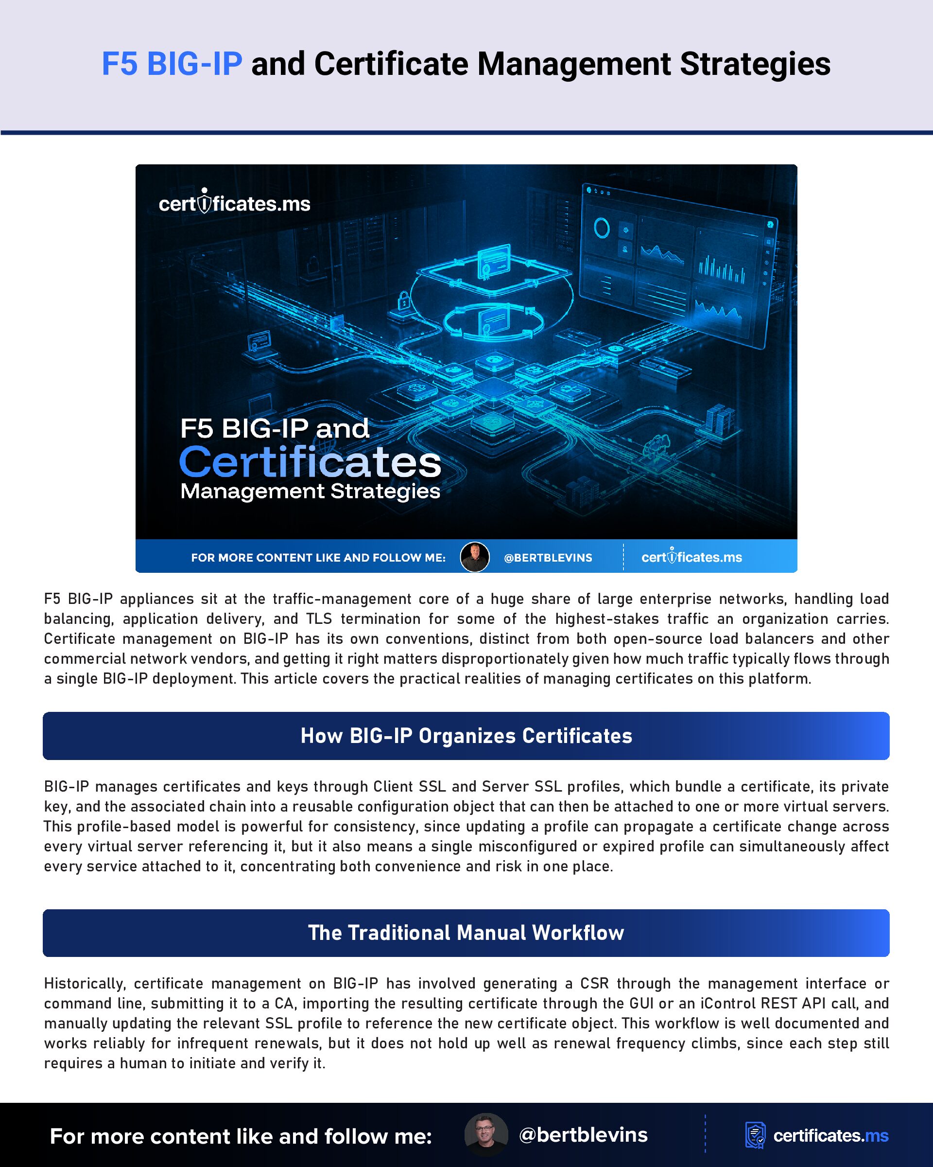 F5 BIG-IP and Certificate Management Strategies