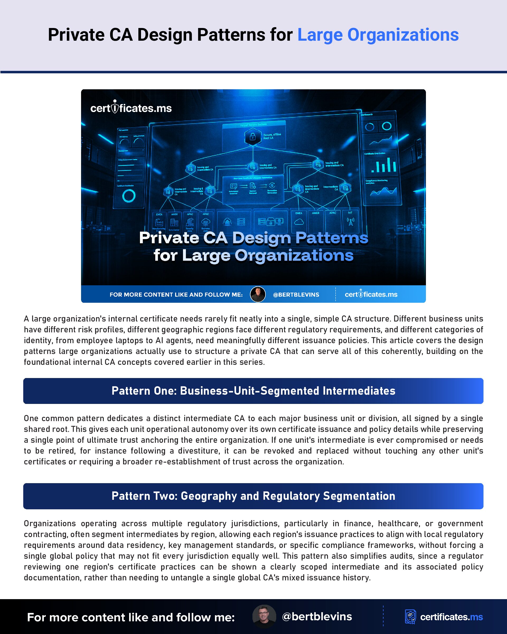 Private CA Design Patterns for Large Organizations