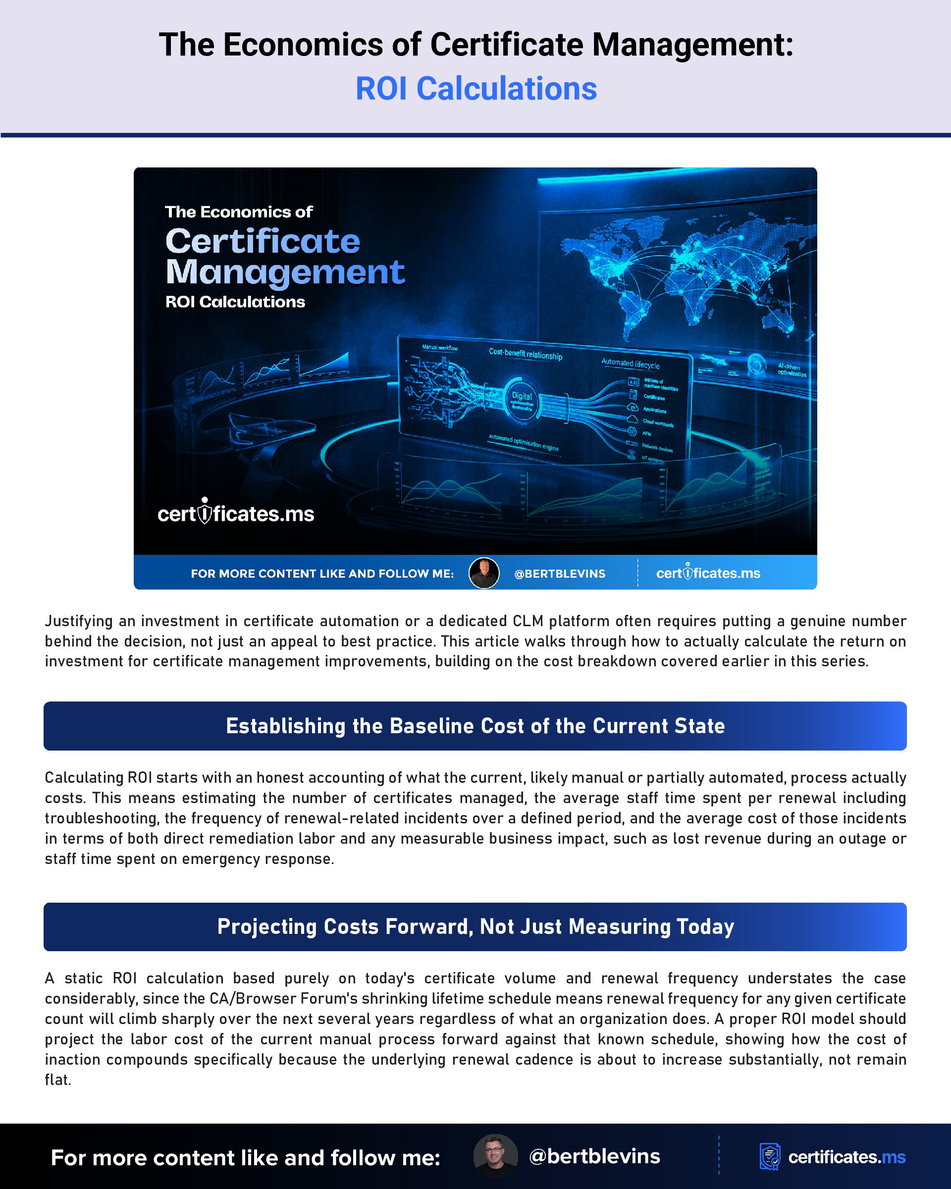 The Economics of Certificate Management: ROI Calculations