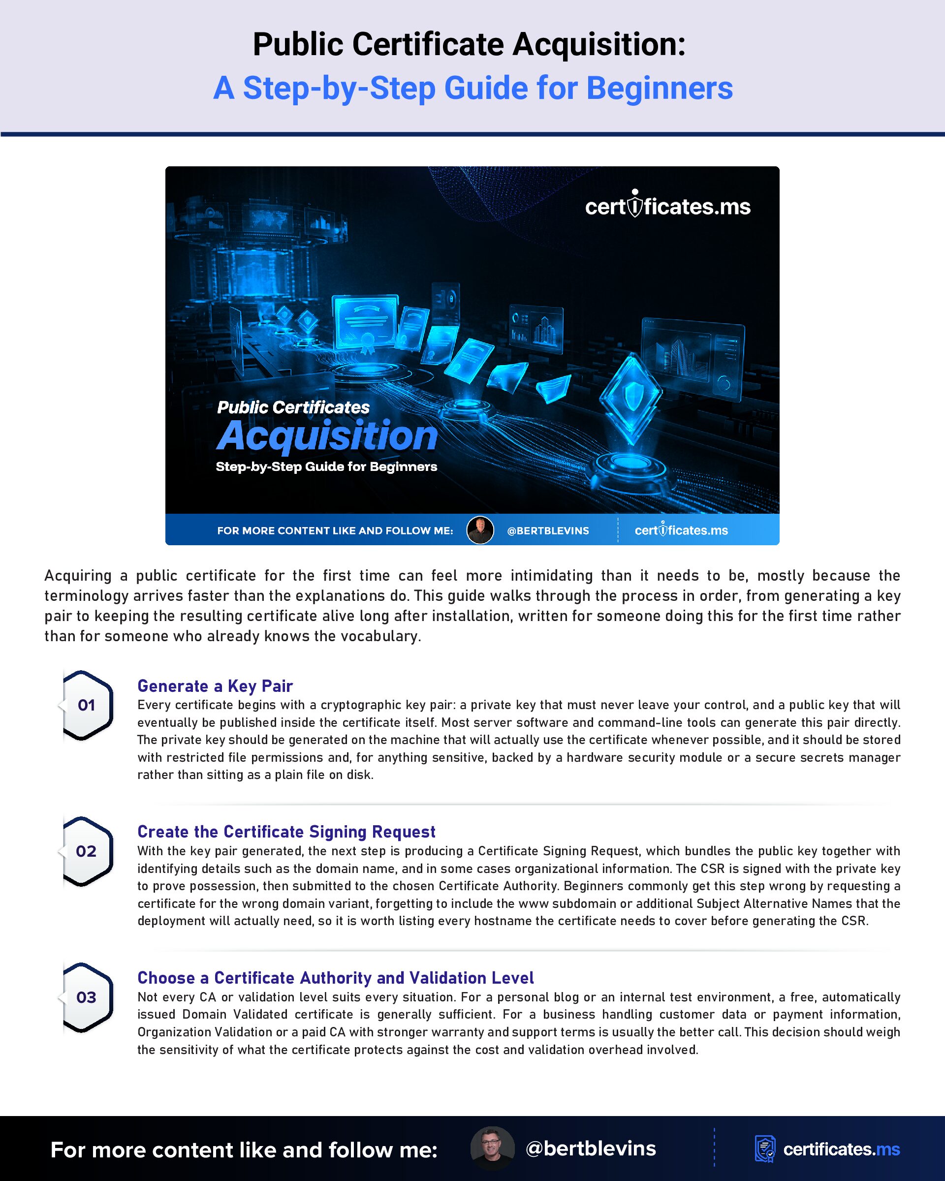 Public Certificate Acquisition: A Step-by-Step Guide for Beginners