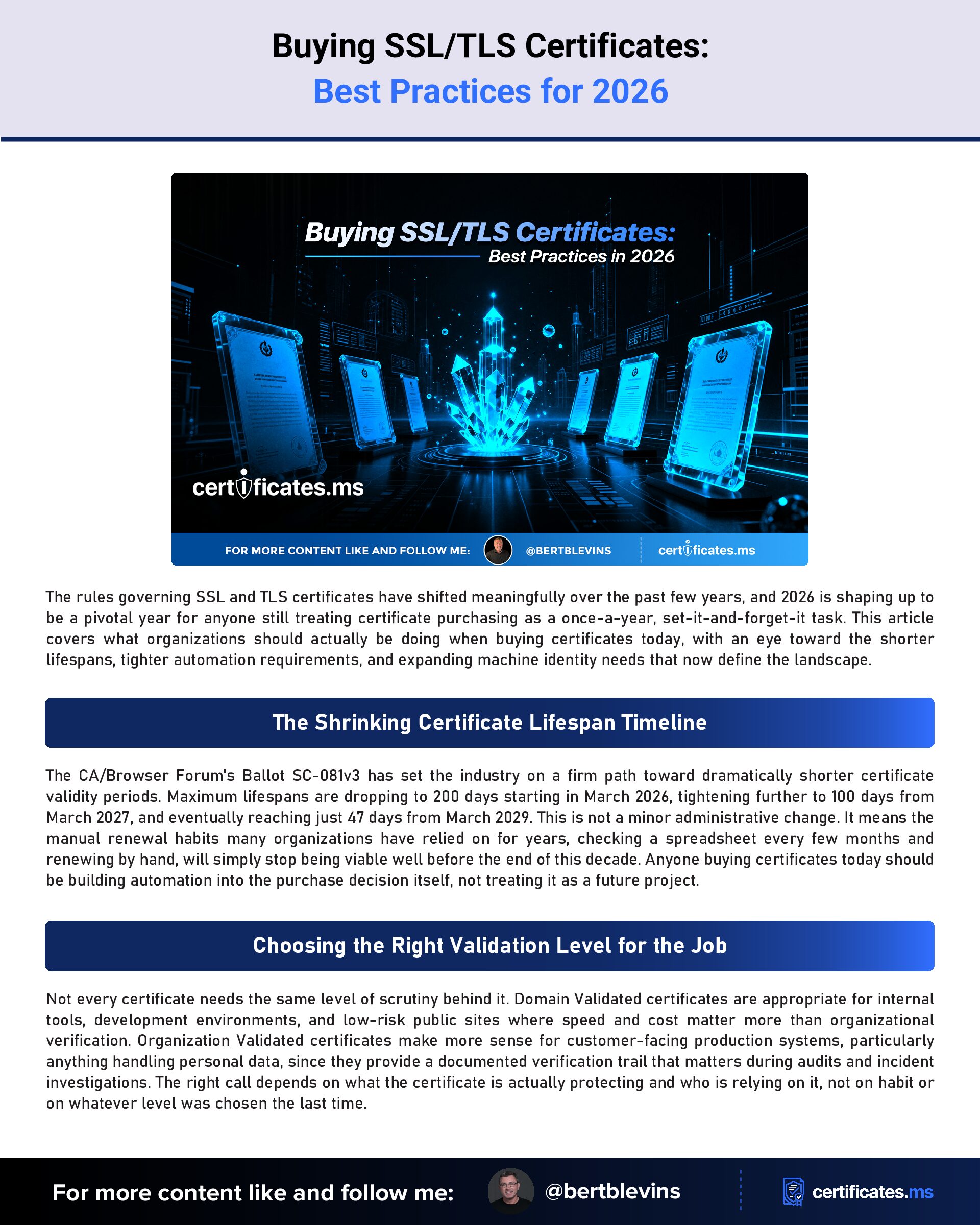 Buying SSL/TLS Certificates: Best Practices for 2026