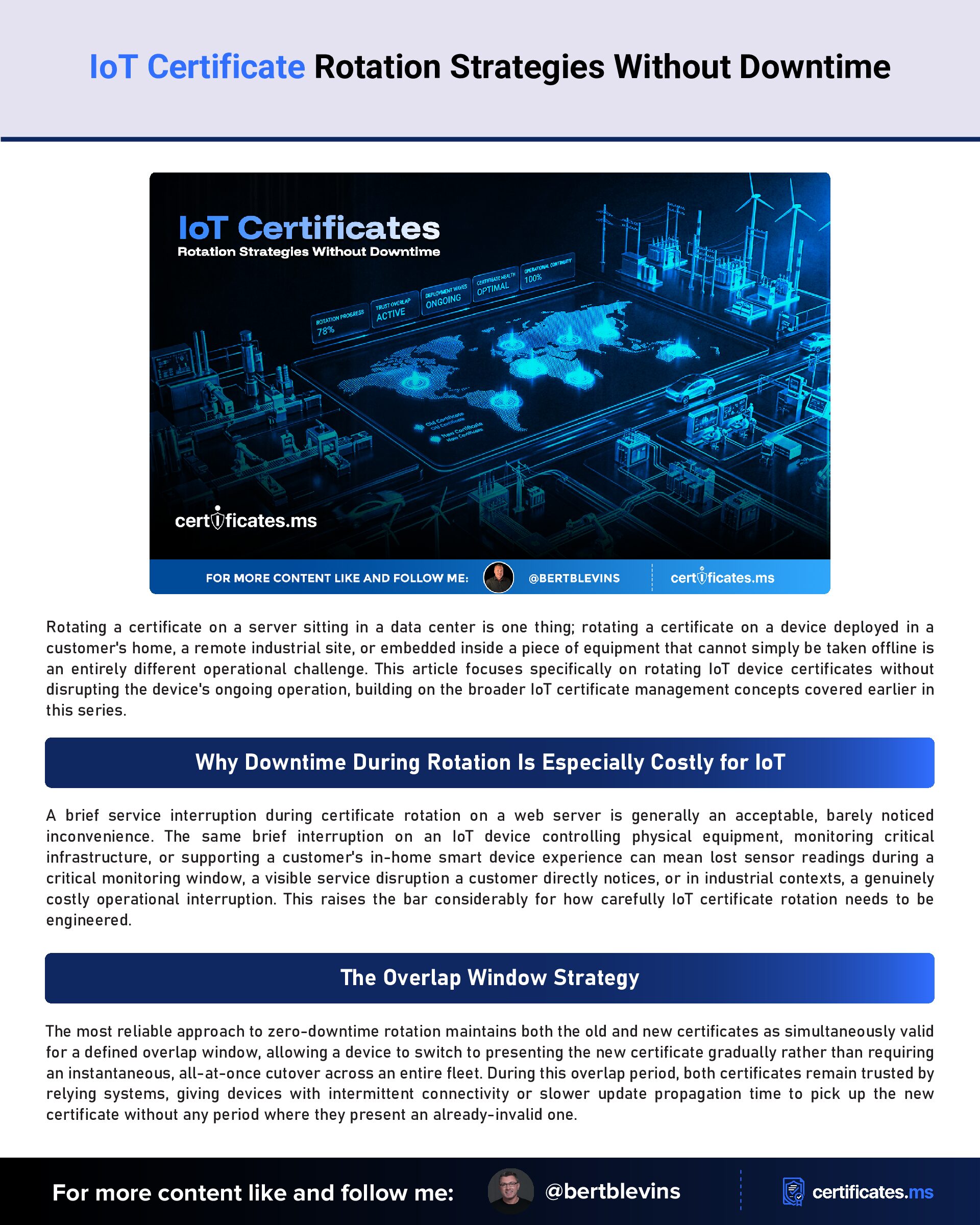 IoT Certificate Rotation Strategies Without Downtime