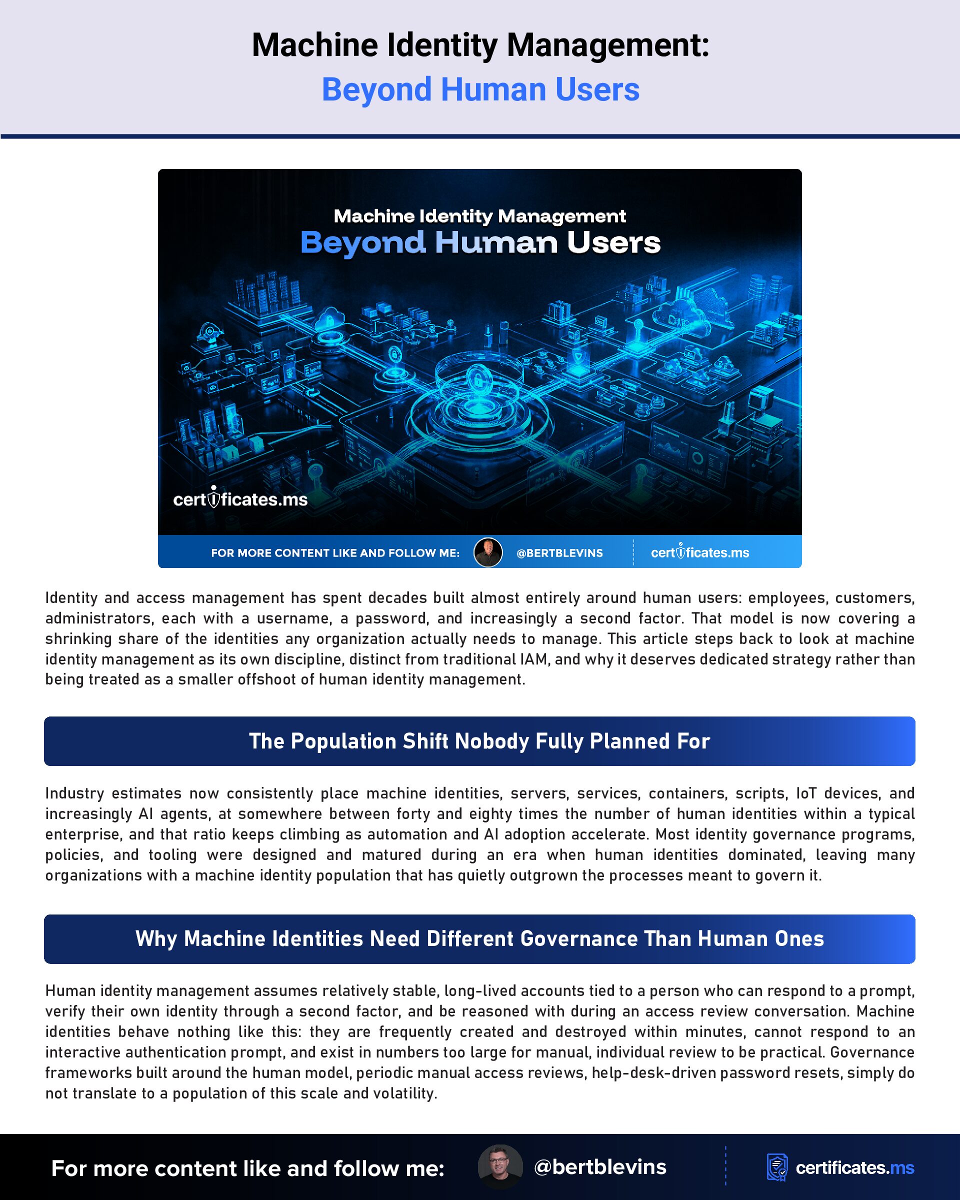 Machine Identity Management: Beyond Human Users