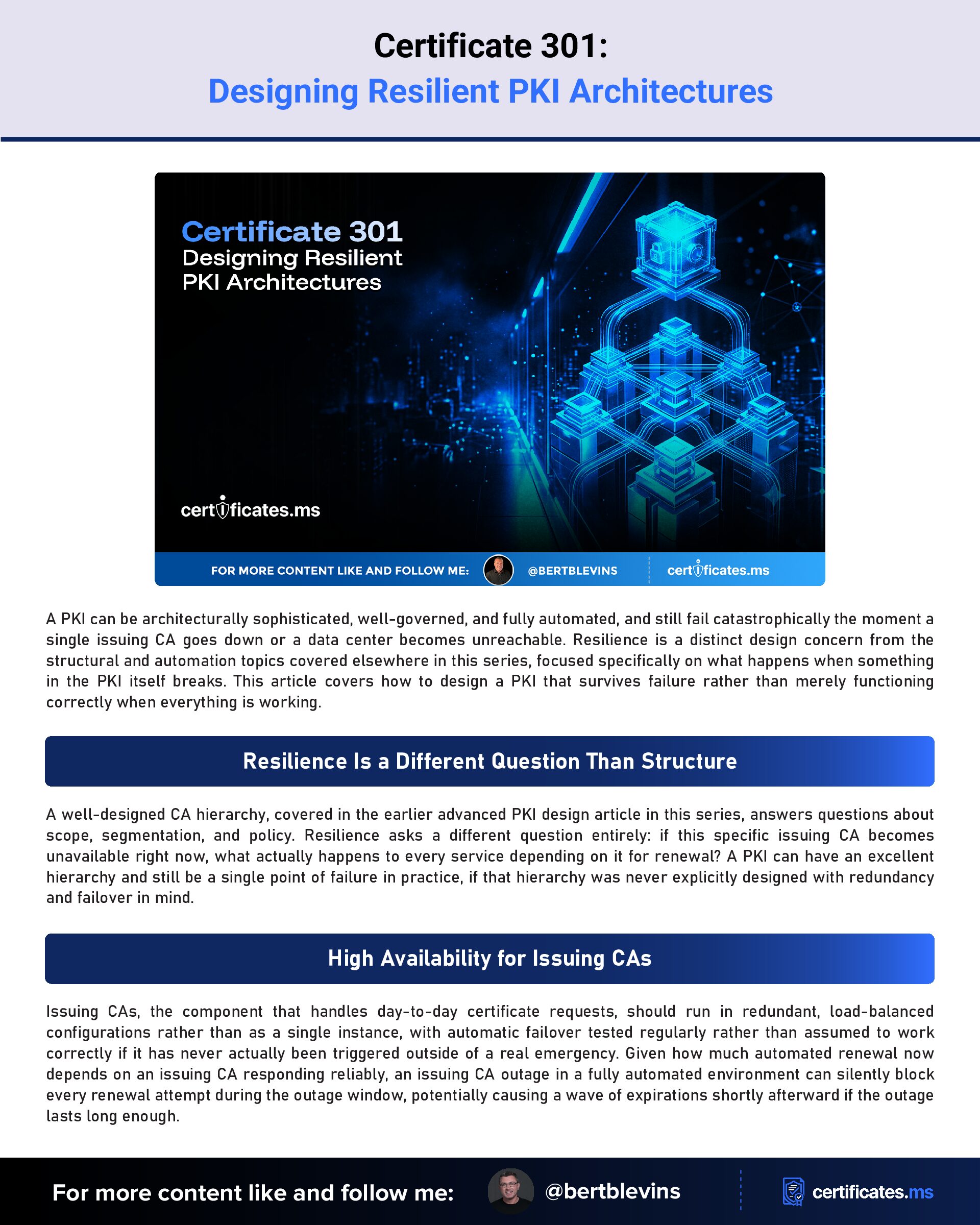 Certificate 301: Designing Resilient PKI Architectures