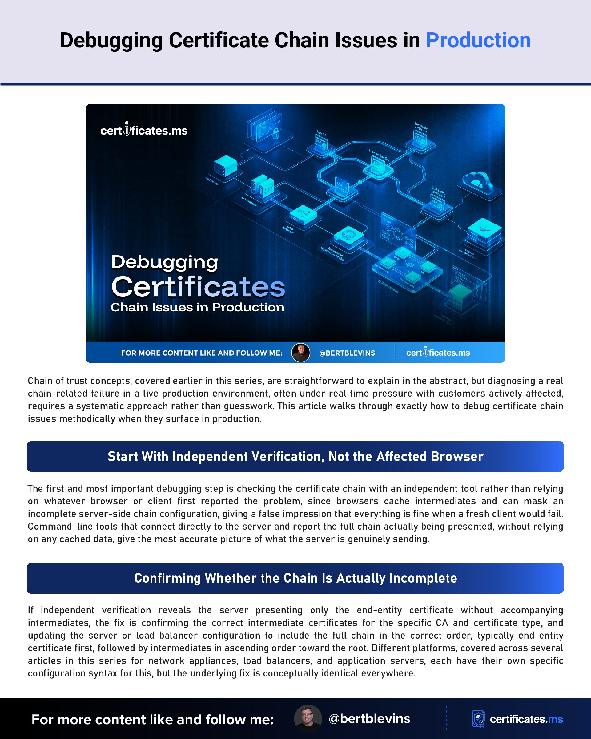 Debugging Certificate Chain Issues in Production