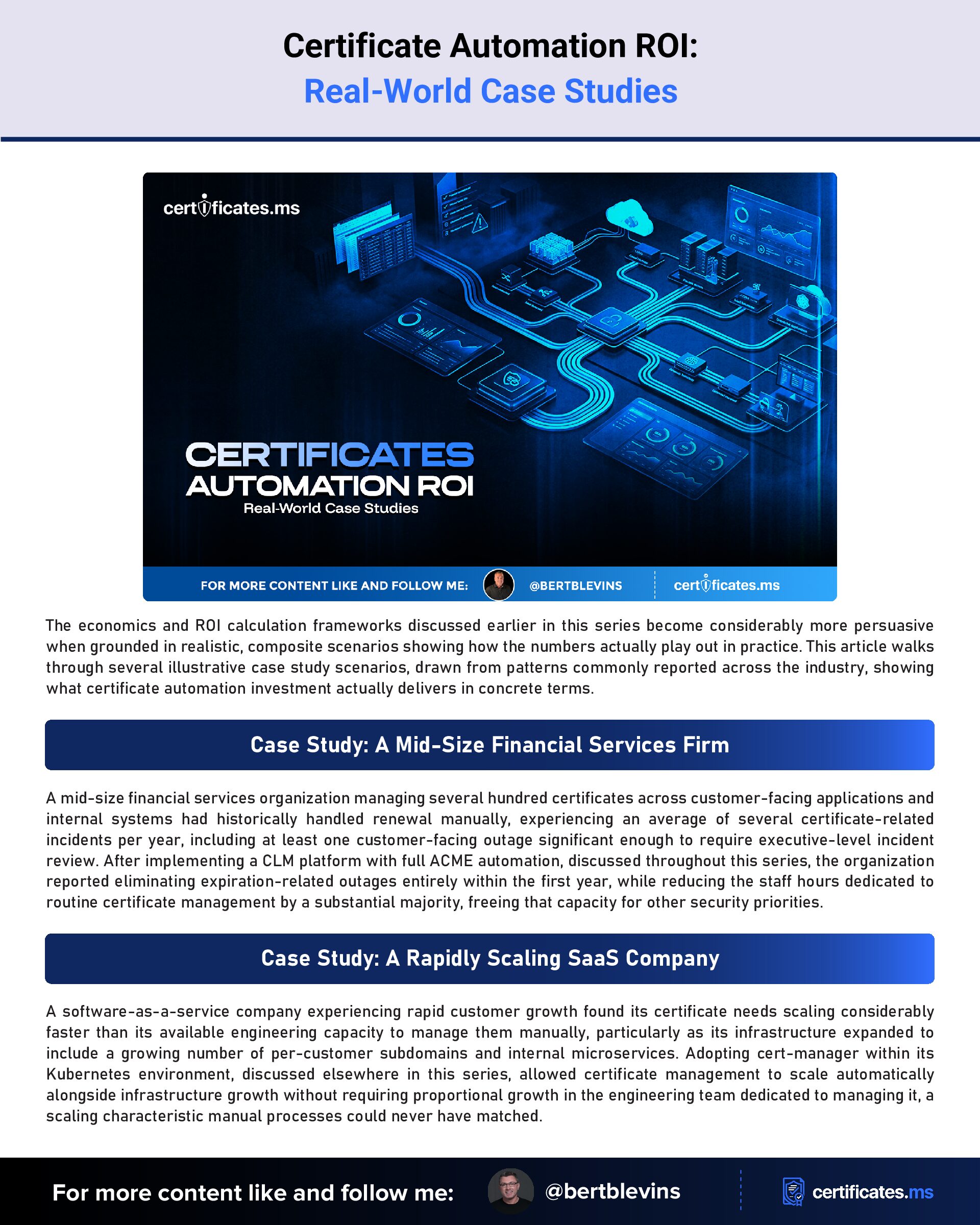Certificate Automation ROI: Real-World Case Studies