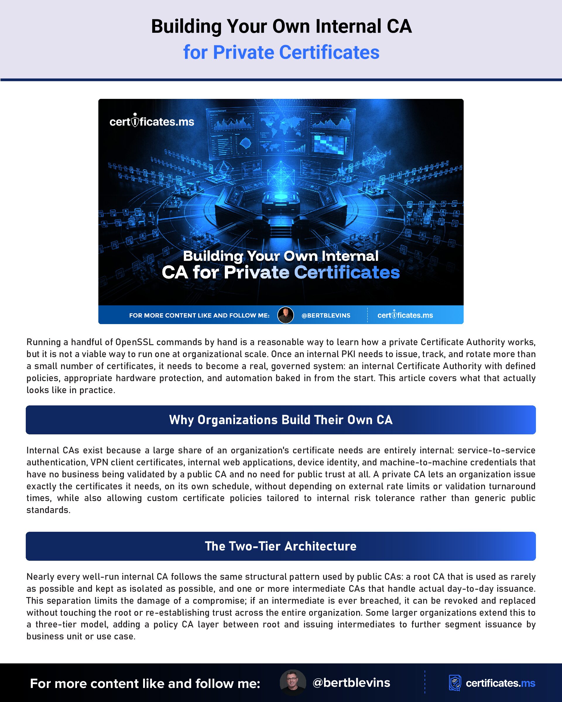Building Your Own Internal CA for Private Certificates