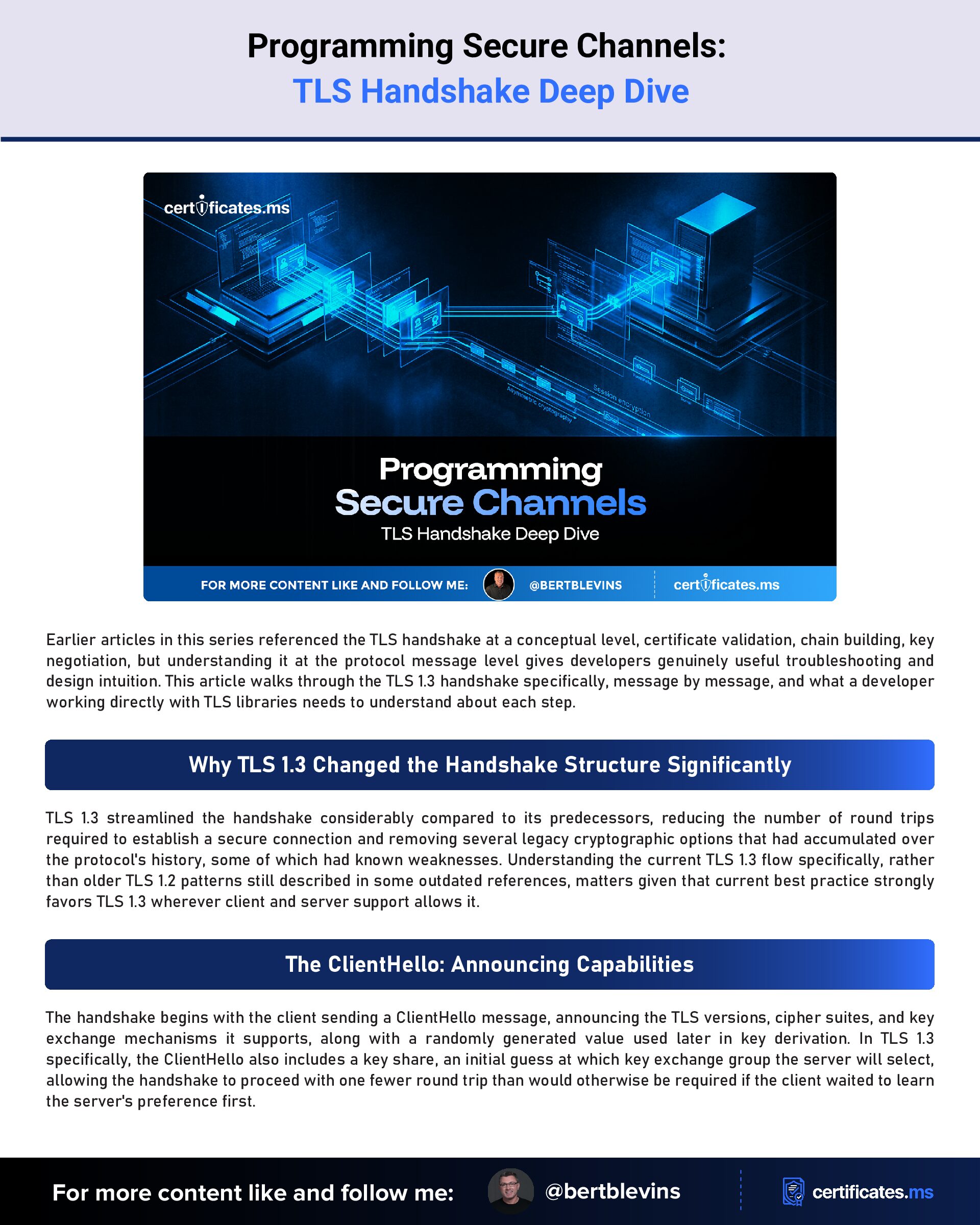 Programming Secure Channels: TLS Handshake Deep Dive