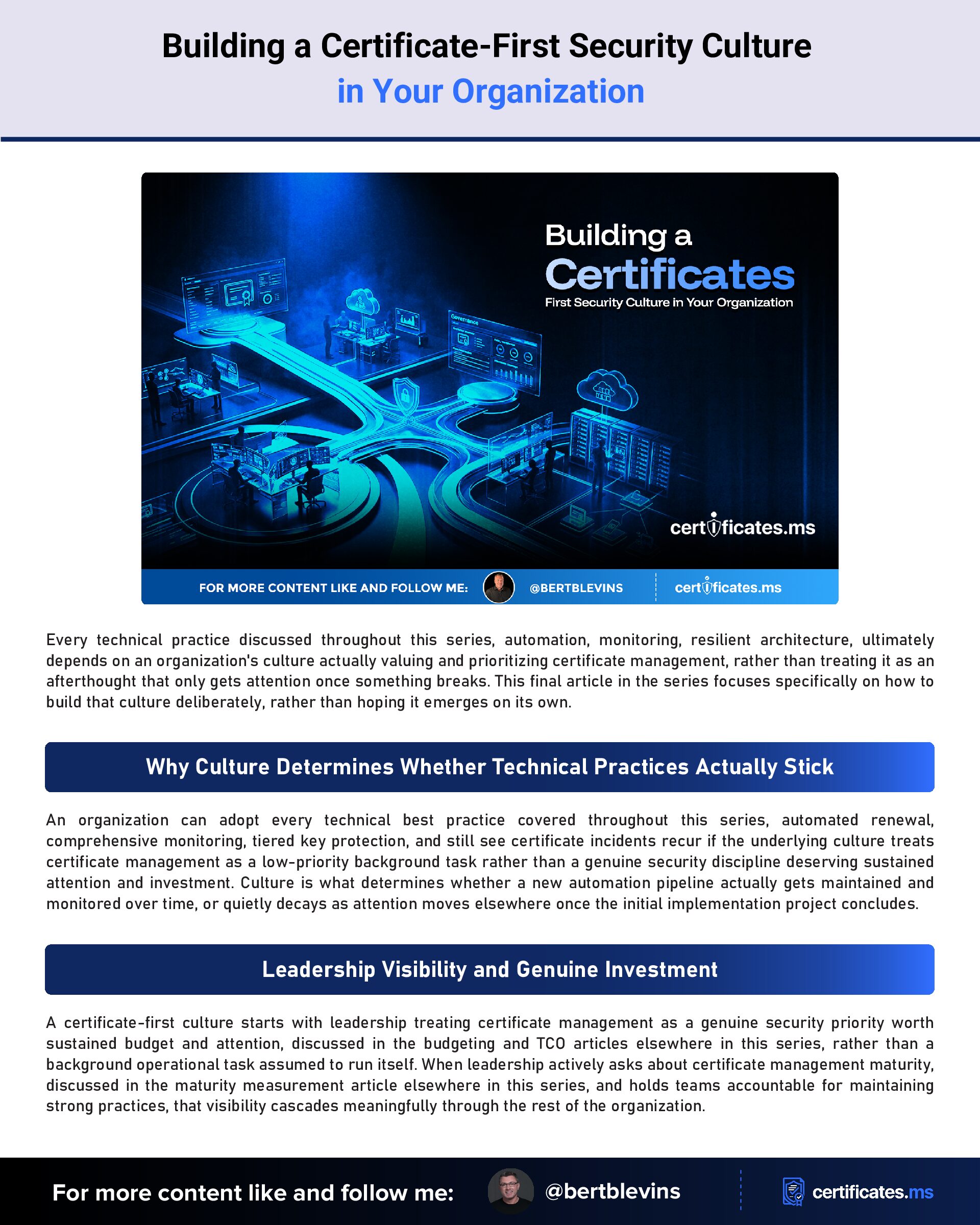 Building a Certificate-First Security Culture in Your Organization